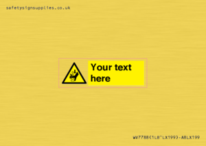 Custom warning hand crushing between press brake tool